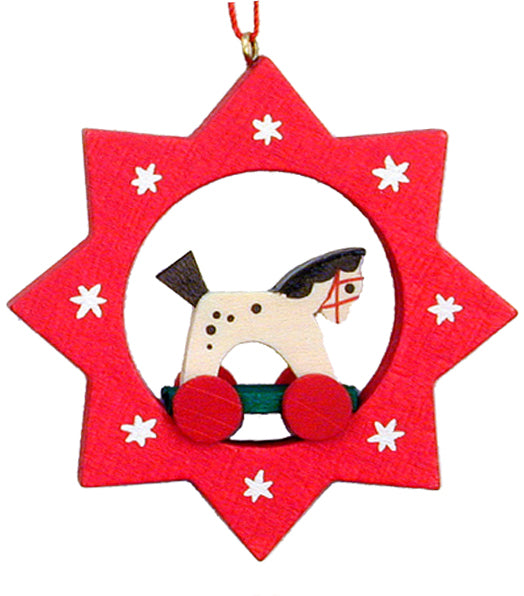 Christian Ulbricht Ornament - Star with Toy Horse