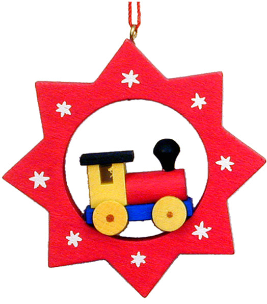 Christian Ulbricht Ornament - Star with Toy Train