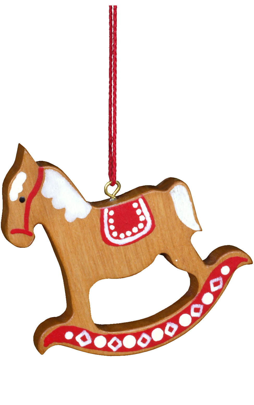 Christian Ulbricht Ornament - Rocking Horse - Red/Brown