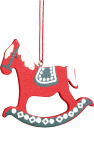 Christian Ulbricht Ornament - Rocking Horse Red