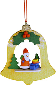 Christian Ulbricht Ornament - Santa in Yellow Bell