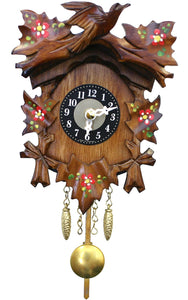 Engstler Battery-operated Clock - Mini Size - Red Flowers