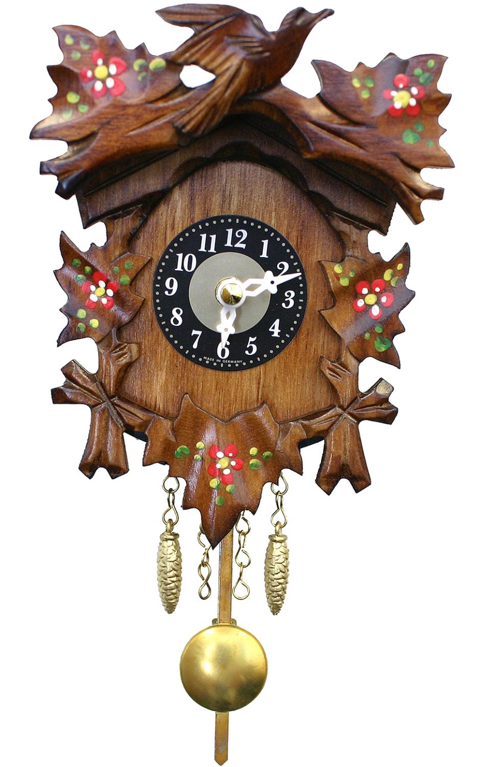 Engstler Battery-operated Clock - Mini Size - Red Flowers