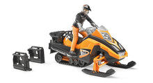 Snowmobile with driver and accessories