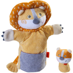 Glove Puppet Lion With Baby Cub Finger Puppet