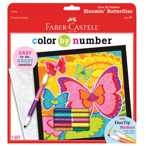 Color by Number Bloomin Butterflies