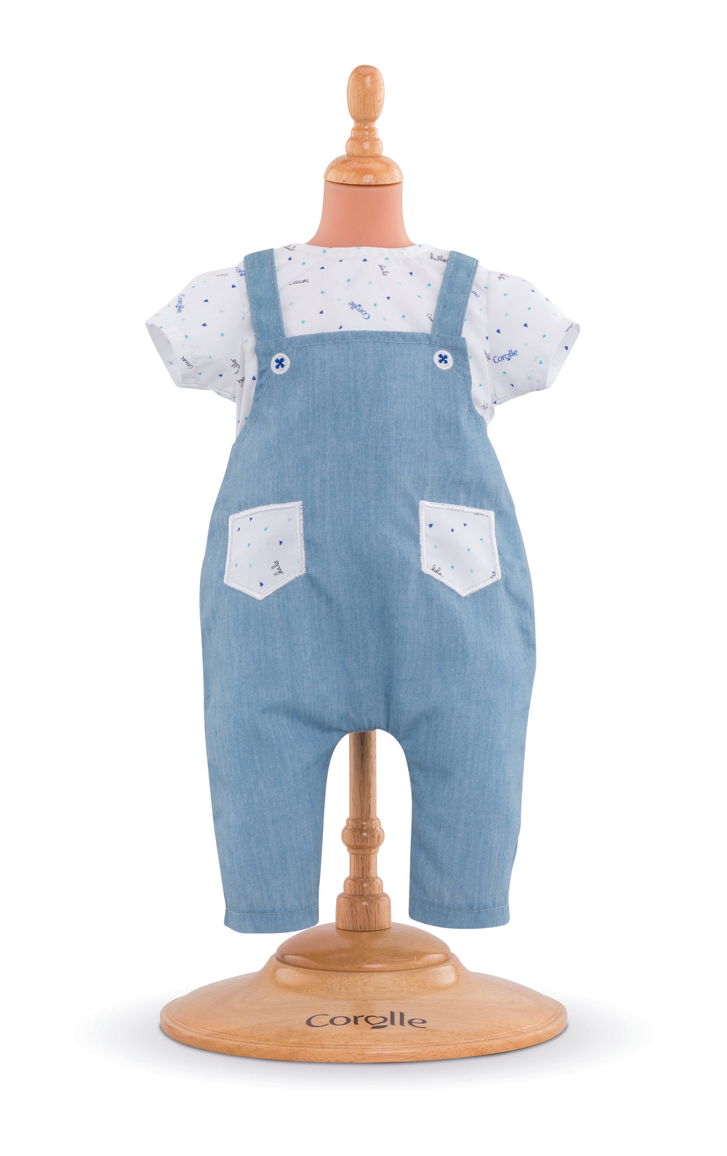 T-Shirt and Overall for 12-inch baby doll